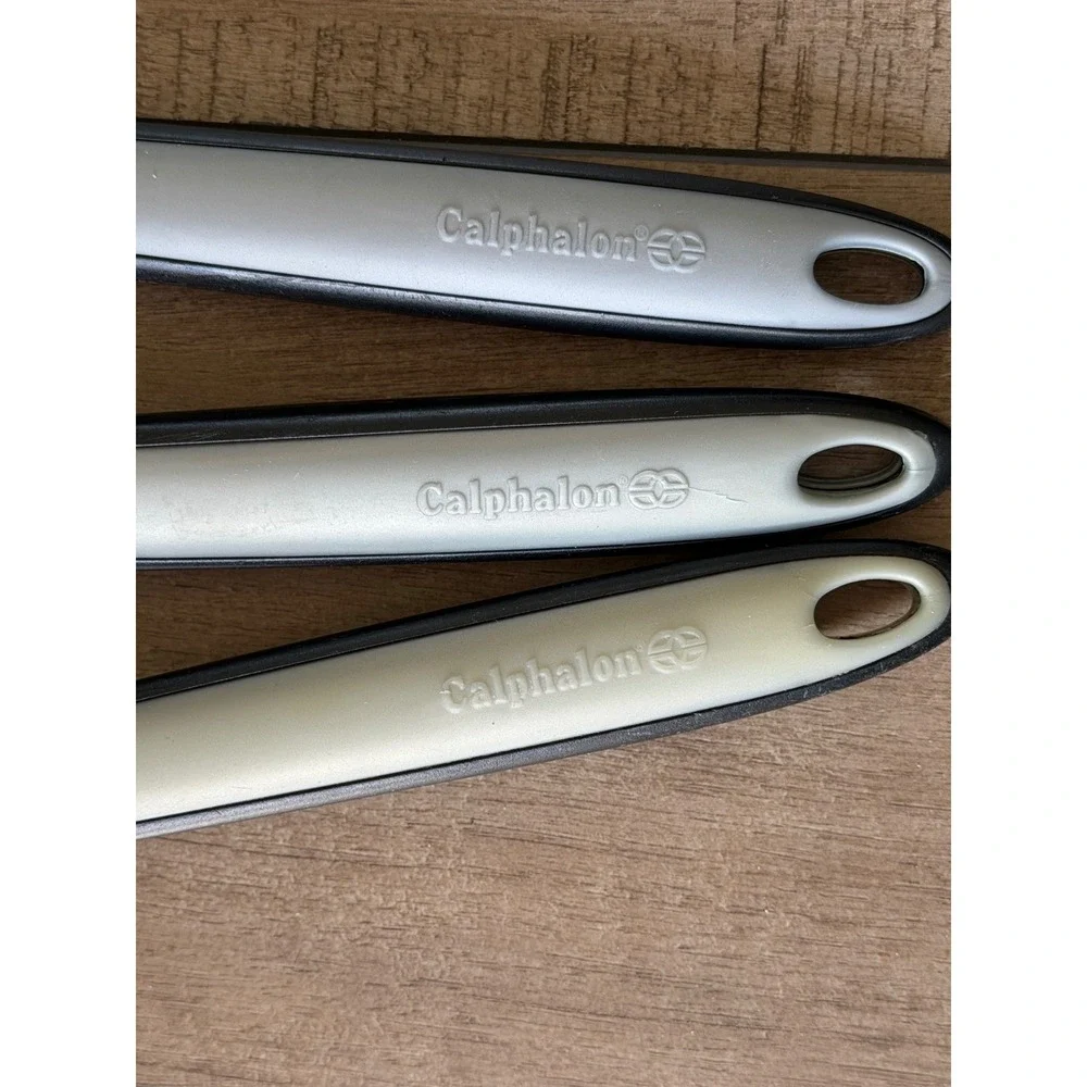 Calphalon Kitchen Utensil Set 3 Piece Slotted Spatula Spoon Pasta Server